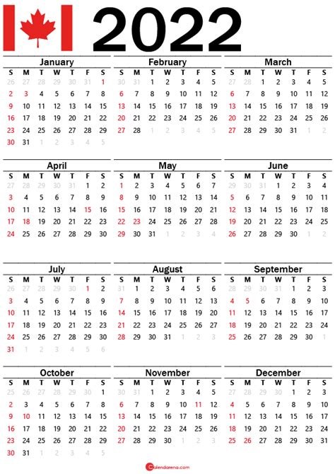 holiday calendar 2022 canada ontario